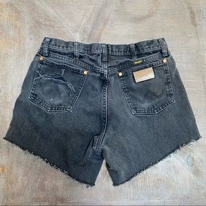 Black Wrangler Cutoff Shorts